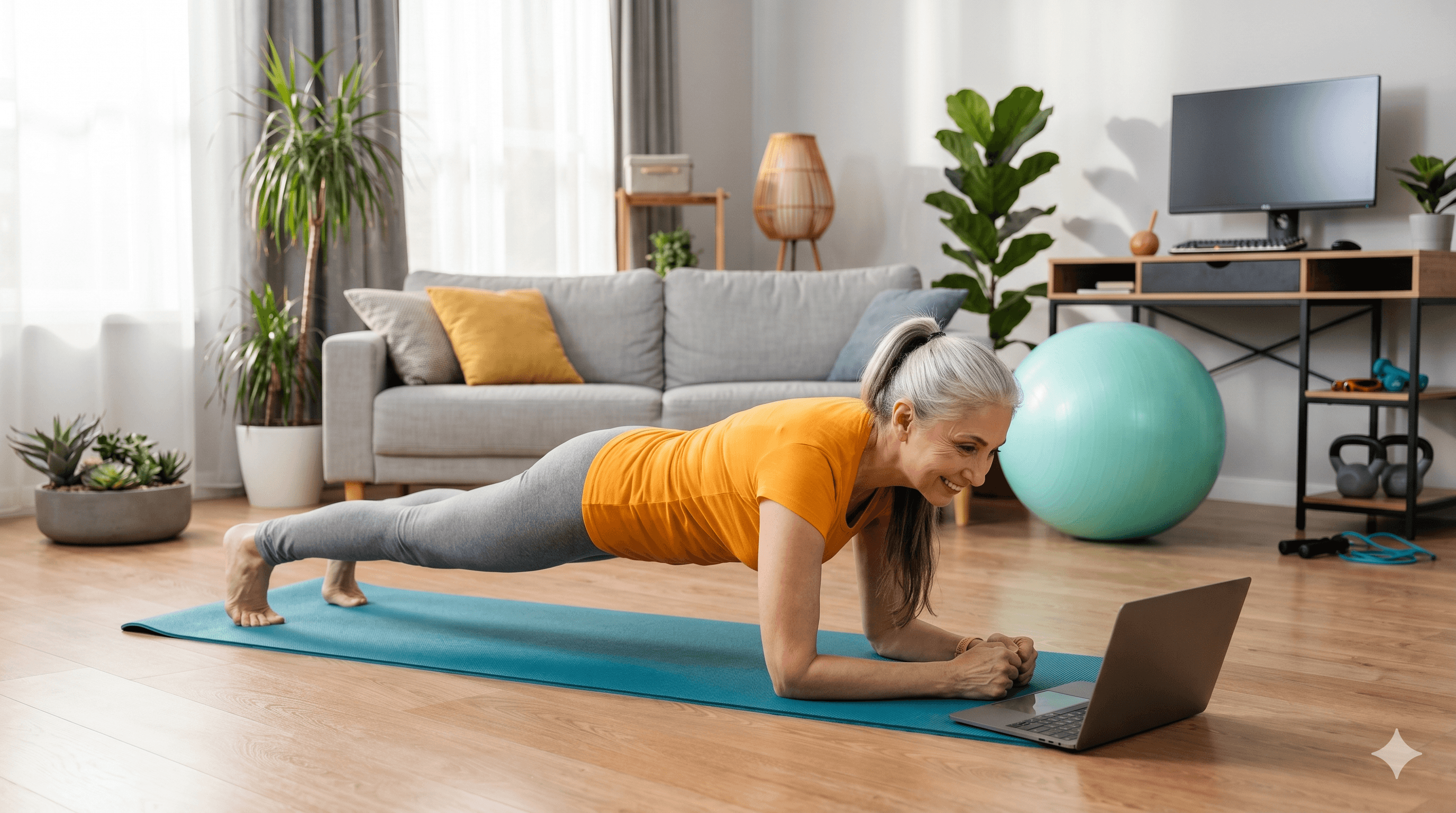 Online pilates dersi için evde hazırlık