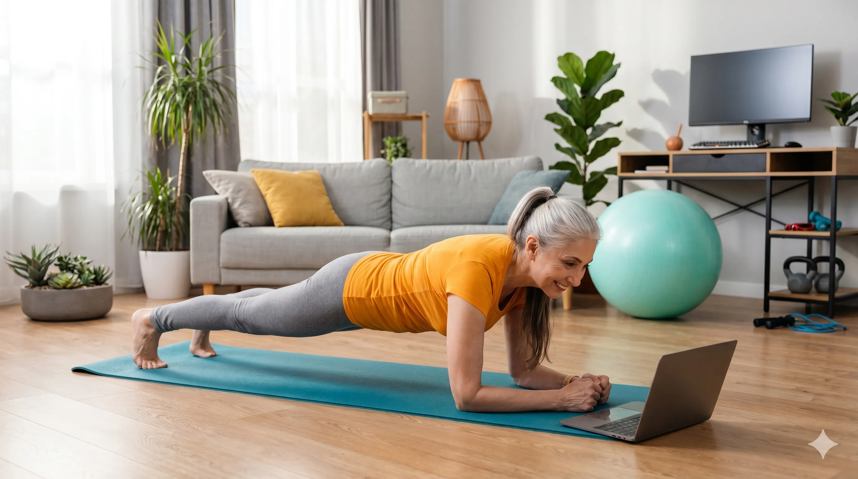 Online pilates dersi için evde hazırlık